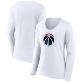 Washington Wizards Women's Logo Long Sleeve V-Neck T-Shirt On Sale