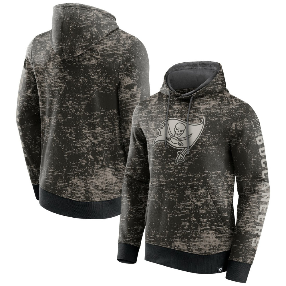 Tampa Bay Buccaneers Fanatics Blackout Tonal Pullover Hoodie