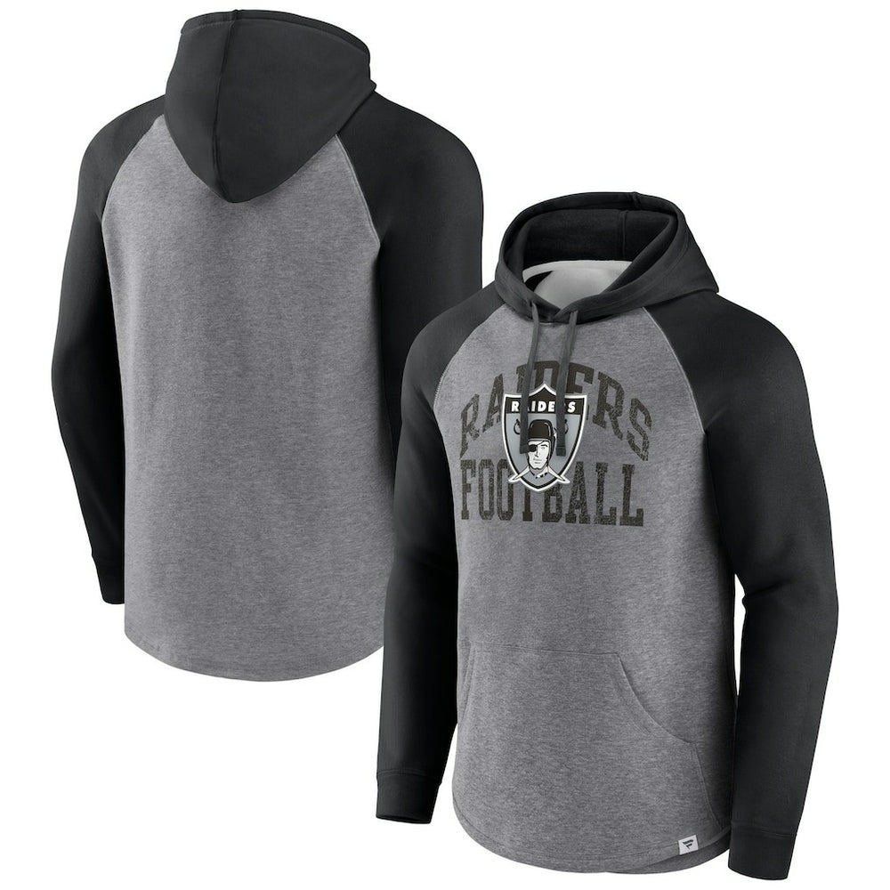 Las Vegas Raiders Fanatics Favorite Arch Raglan Pullover Hoodie