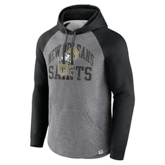 New Orleans Saints Fanatics Favorite Arch Raglan Pullover Hoodie
