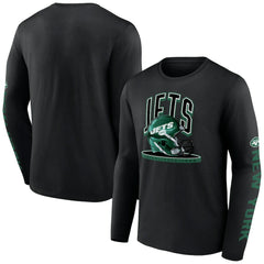 New York Jets Fanatics Helmet Platform Long Sleeve T-Shirt