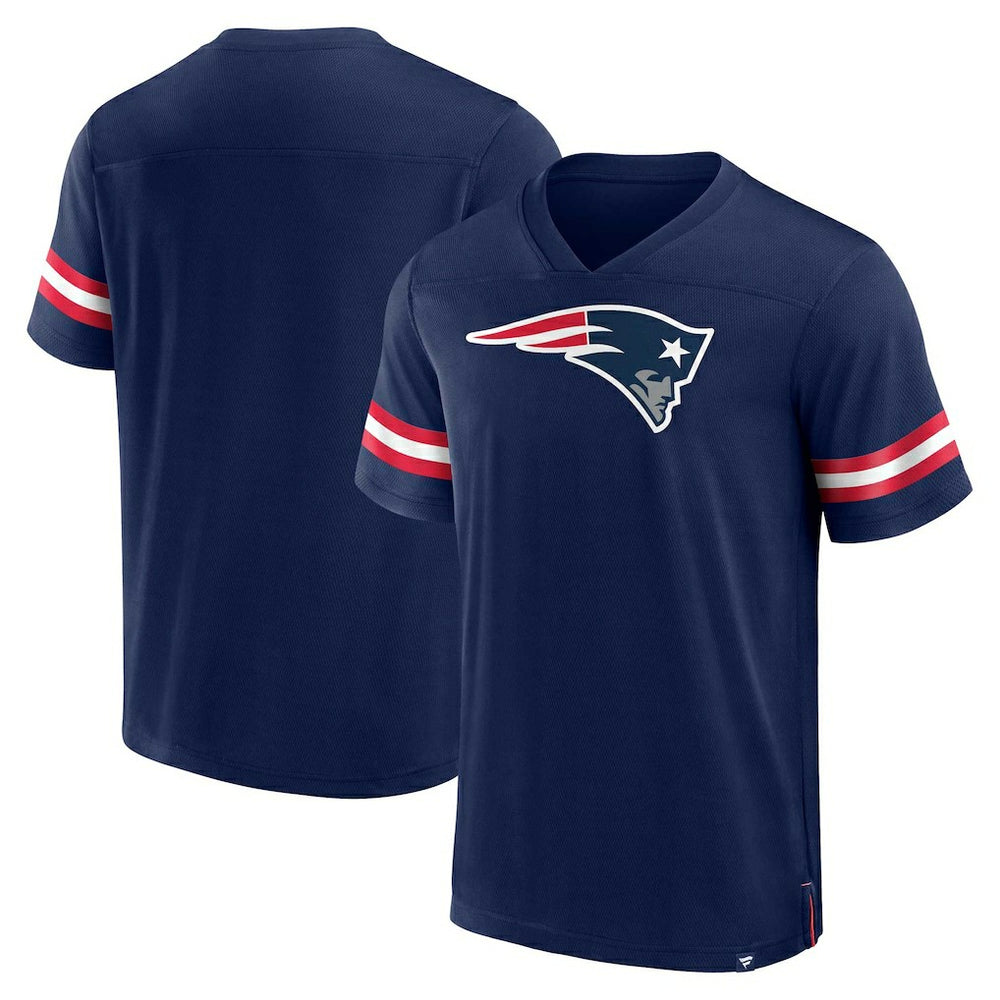 New England Patriots Fanatics Jersey Tackle V-Neck T-Shirt