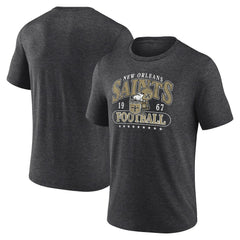 New Orleans Saints Fanatics Retro Tri-Blend T-Shirt