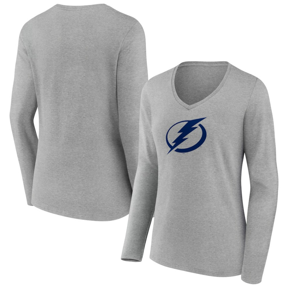 Tampa Bay Lightning Women's Team Logo Long Sleeve V-Neck T-Shirt Online