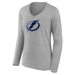 Tampa Bay Lightning Women's Team Logo Long Sleeve V-Neck T-Shirt Online