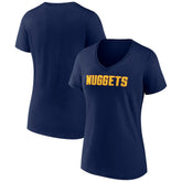 Denver Nuggets Women's Wordmark V-Neck T-Shirt sale Discount