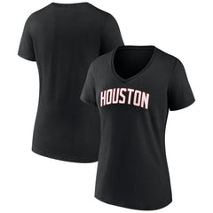 Houston Rockets Women's Wordmark V-Neck T-Shirt On Sale