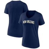 New Orleans Pelicans Women's Wordmark V-Neck T-Shirt Discount