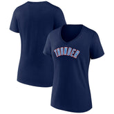 Oklahoma City Thunder Women's Wordmark V-Neck T-Shirt For Sale