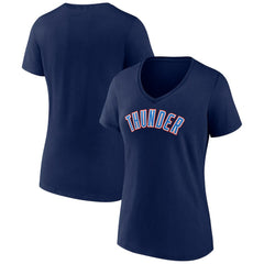 Oklahoma City Thunder Women's Wordmark V-Neck T-Shirt For Sale