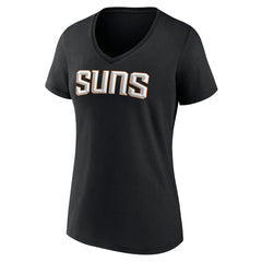 Phoenix Suns Women's Wordmark V-Neck T-Shirt New