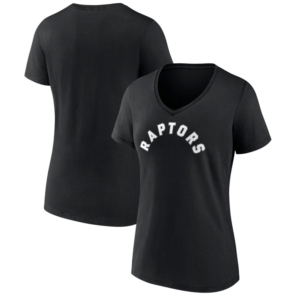 Toronto Raptors Women's Wordmark V-Neck T-Shirt On Sale