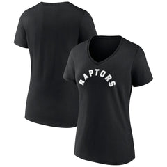 Toronto Raptors Women's Wordmark V-Neck T-Shirt On Sale