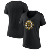 Boston Bruins Women's Team Logo V-Neck T-Shirt On Sale