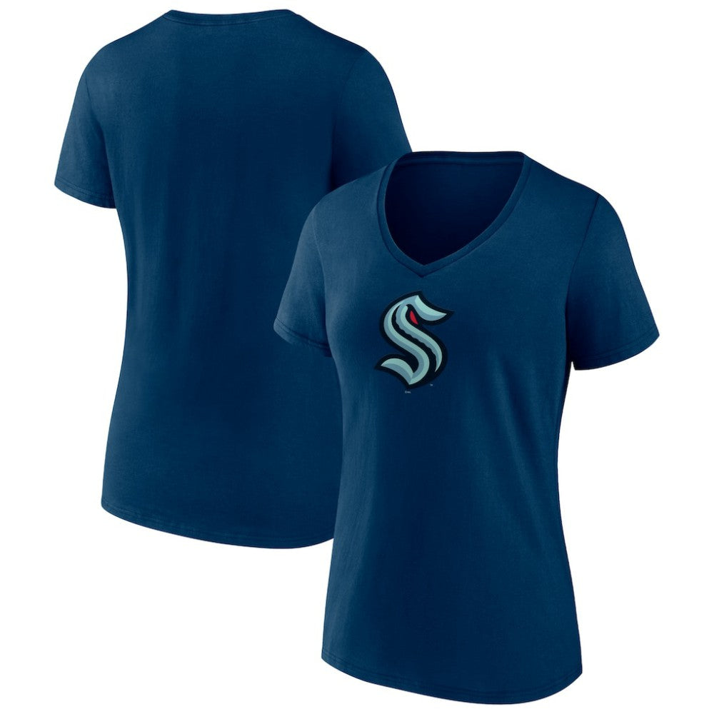 Seattle Kraken Women's Team Logo V-Neck T-Shirt Online