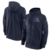 Tennessee Titans Nike 2023/24 Sideline Club Full-Zip Hoodie
