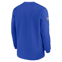 Los Angeles Rams Nike 2023 Sideline Throwback Heavy Brushed Waffle Long Sleeve Top