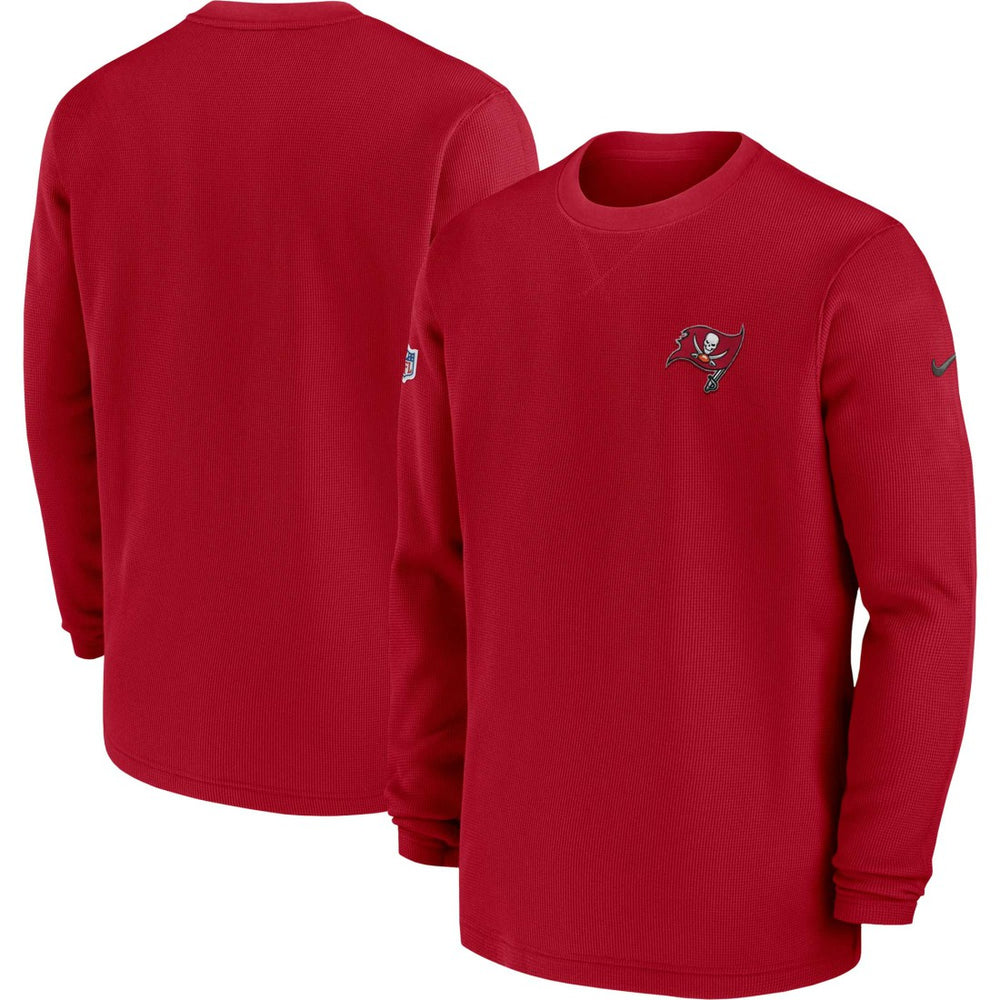 Tampa Bay Buccaneers Nike 2023 Sideline Throwback Heavy Brushed Waffle Long Sleeve Top