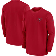 Tampa Bay Buccaneers Nike 2023 Sideline Throwback Heavy Brushed Waffle Long Sleeve Top