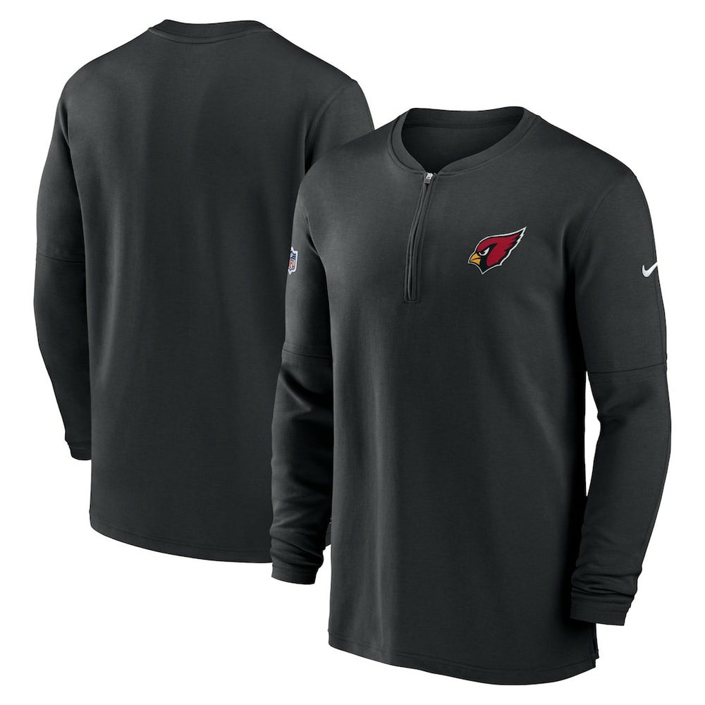 Arizona Cardinals Nike 2023 Sideline Performance Long Sleeve Tri-Blend Quarter-Zip Top