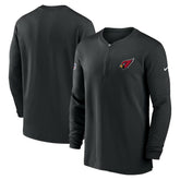 Arizona Cardinals Nike 2023 Sideline Performance Long Sleeve Tri-Blend Quarter-Zip Top