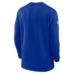 Buffalo Bills Nike 2023 Sideline Performance Long Sleeve Tri-Blend Quarter-Zip Top