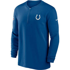 Indianapolis Colts Nike 2023 Sideline Performance Long Sleeve Tri-Blend Quarter-Zip Top