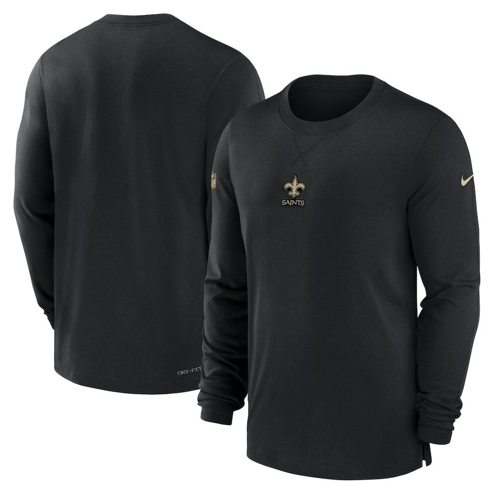 New Orleans Saints Nike 2023 Sideline Performance Long Sleeve T-Shirt