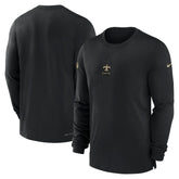 New Orleans Saints Nike 2023 Sideline Performance Long Sleeve T-Shirt