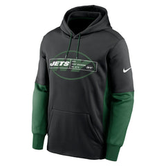 New York Jets Nike Color Block Fleece Performance Pullover Hoodie