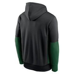 New York Jets Nike Color Block Fleece Performance Pullover Hoodie