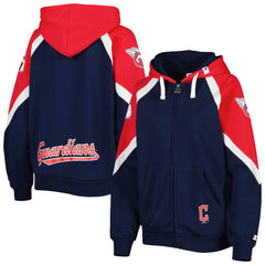 Cleveland Guardians Starter Women's Hail Mary Full-Zip Hoodie | MLB New
