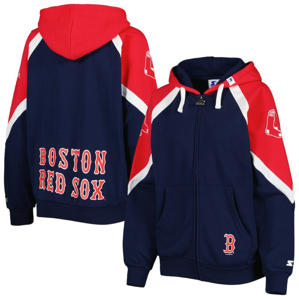 Boston Red Sox Starter Women's Hail Mary Full-Zip Hoodie | MLB Online