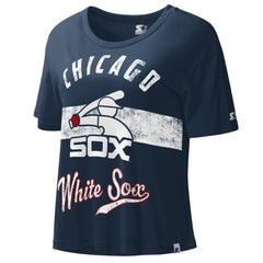 Chicago White Sox Starter Cooperstown Collection Women's Record Setter Crop Top | MLB Discount