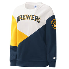 Milwaukee Brewers Starter Women's Shutout Pullover Sweatshirt | MLB Shop