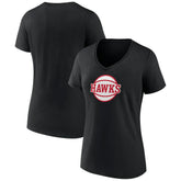 Atlanta Hawks Women's Alternate Logo V-Neck T-Shirt New