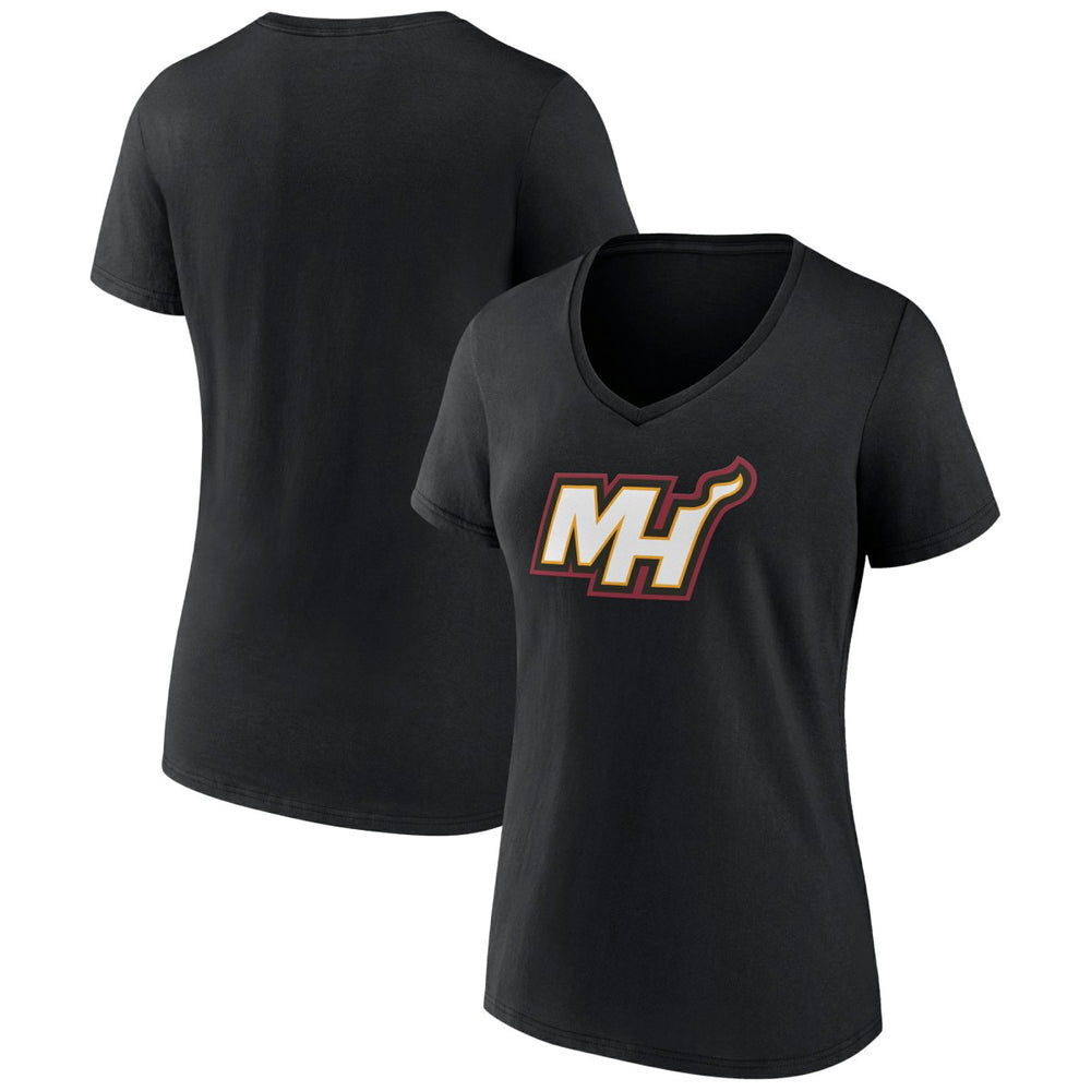 Miami Heat Women's Alternate Logo V-Neck T-Shirt New