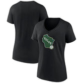 Milwaukee Bucks Women's Alternate Logo V-Neck T-Shirt Online