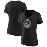 San Antonio Spurs Women's Alternate Logo V-Neck T-Shirt For Sale