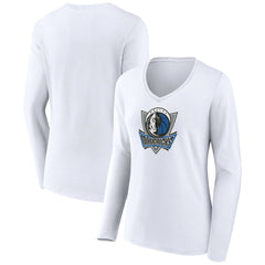 Dallas Mavericks Women's Alternate Logo V-Neck Long Sleeve T-Shirt sale Online