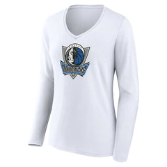 Dallas Mavericks Women's Alternate Logo V-Neck Long Sleeve T-Shirt sale Online