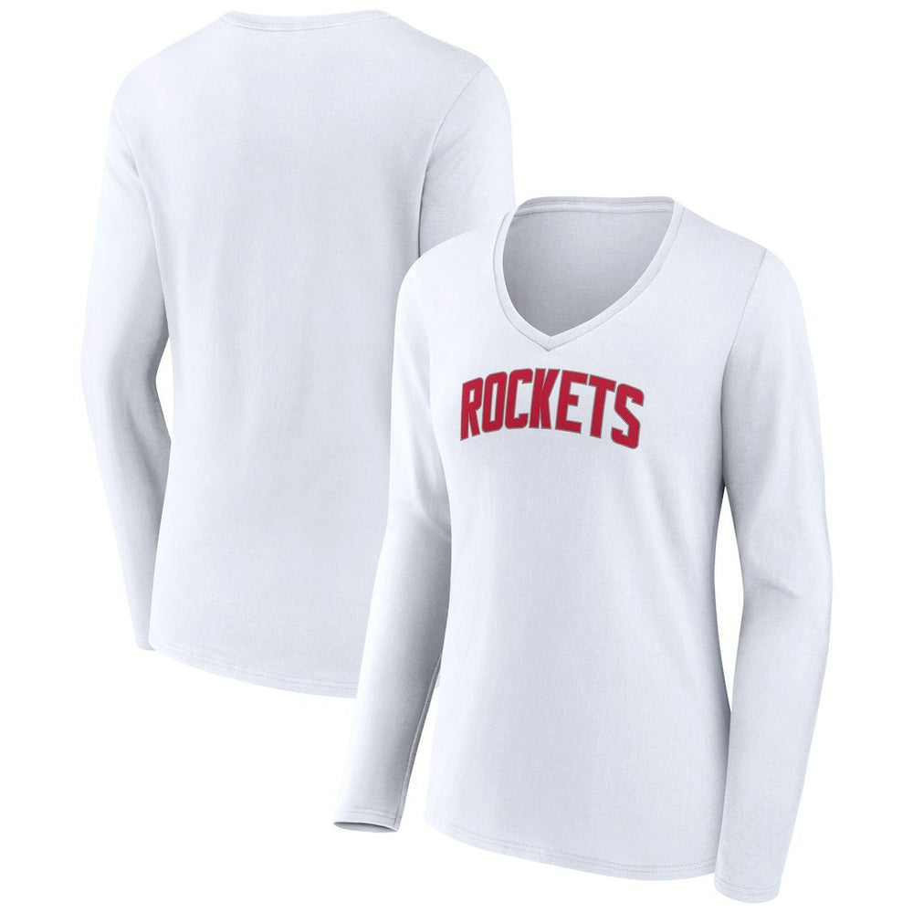 Houston Rockets Women's Alternate Logo V-Neck Long Sleeve T-Shirt Outlet