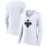New Orleans Pelicans Women's Alternate Logo V-Neck Long Sleeve T-Shirt For Sale