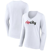 Portland Trail Blazers Women's Alternate Logo V-Neck Long Sleeve T-Shirt Online