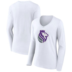 Sacramento Kings Women's Alternate Logo V-Neck Long Sleeve T-Shirt New