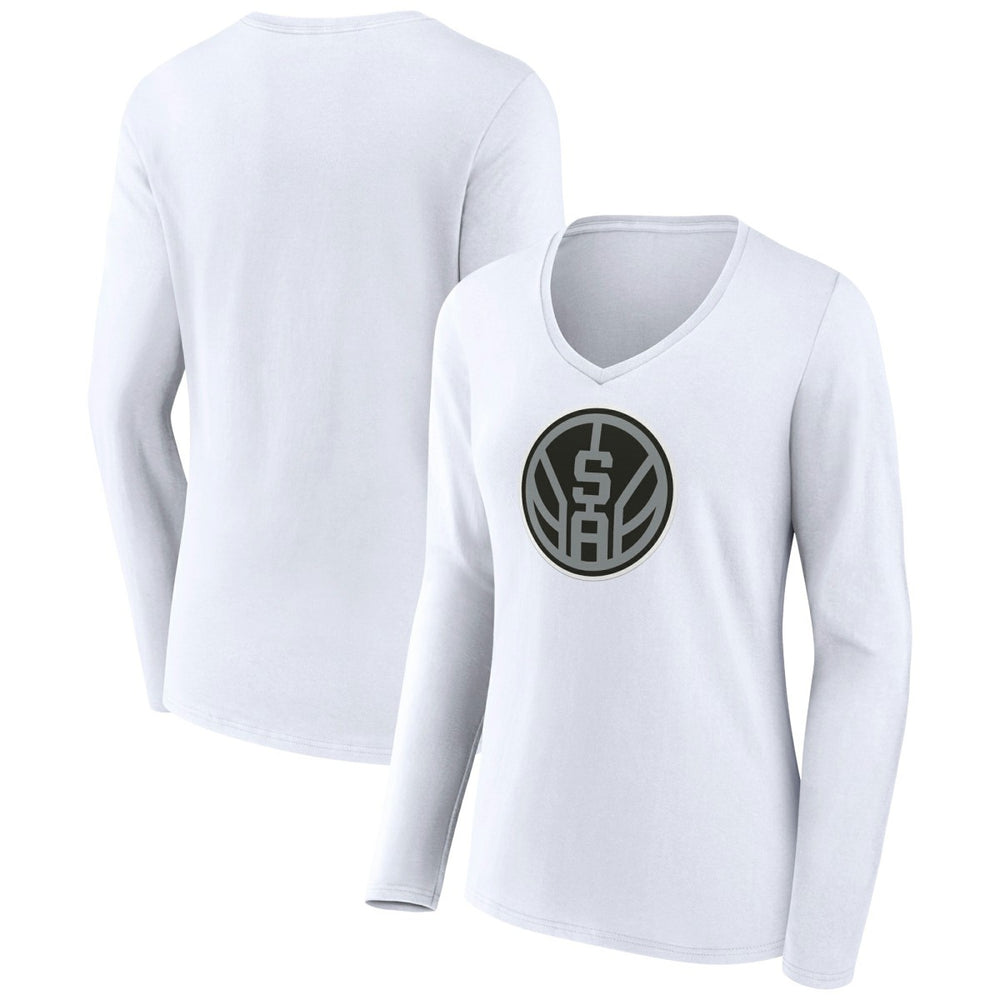San Antonio Spurs Women's Alternate Logo V-Neck Long Sleeve T-Shirt Online