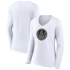 San Antonio Spurs Women's Alternate Logo V-Neck Long Sleeve T-Shirt Online