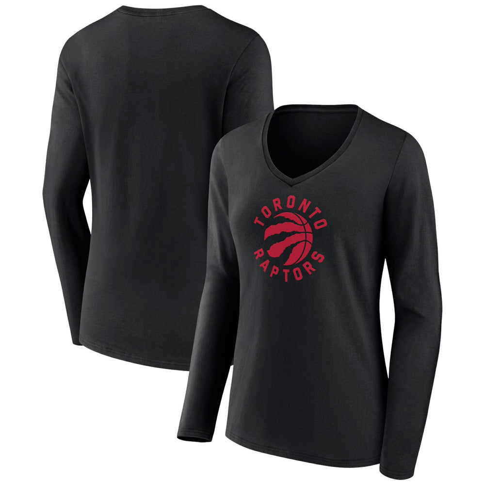 Toronto Raptors Women's Alternate Logo V-Neck Long Sleeve T-Shirt Online