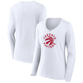 Toronto Raptors Women's Alternate Logo V-Neck Long Sleeve T-Shirt Discount