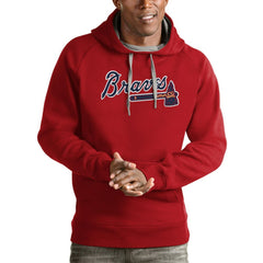 Atlanta Braves Antigua Victory Pullover Team Logo Hoodie | MLB Online
